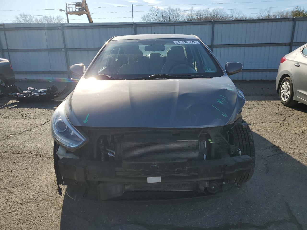2014 Hyundai Accent VIN KMHCU4AE8EU593038 Copart auction photo, front end damage thumbnail 5