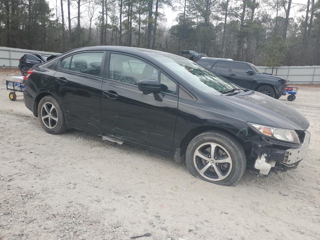 2015 Honda Civic VIN 19XFB2F73FE058933 Copart auction photo, undercarriage / all over damage thumbnail 4