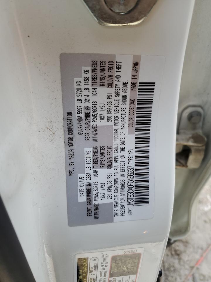 2015 Mazda CX-9 VIN JM3TB3CA0F0456237 Copart auction photo, rear end / front end damage thumbnail 13
