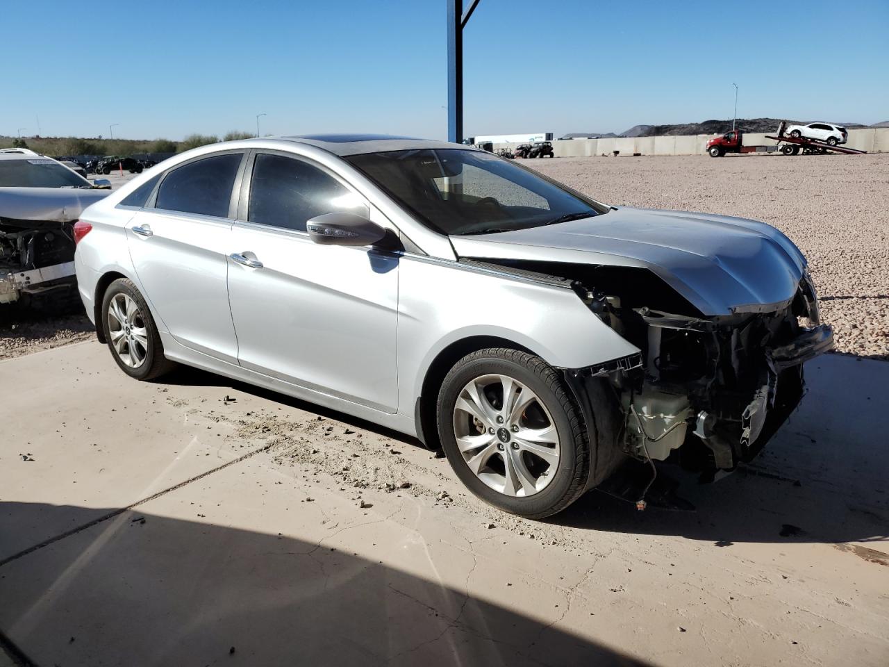 2011 Hyundai Sonata VIN 5NPEC4AC7BH150397 Copart auction photo, front end / side damage thumbnail 4