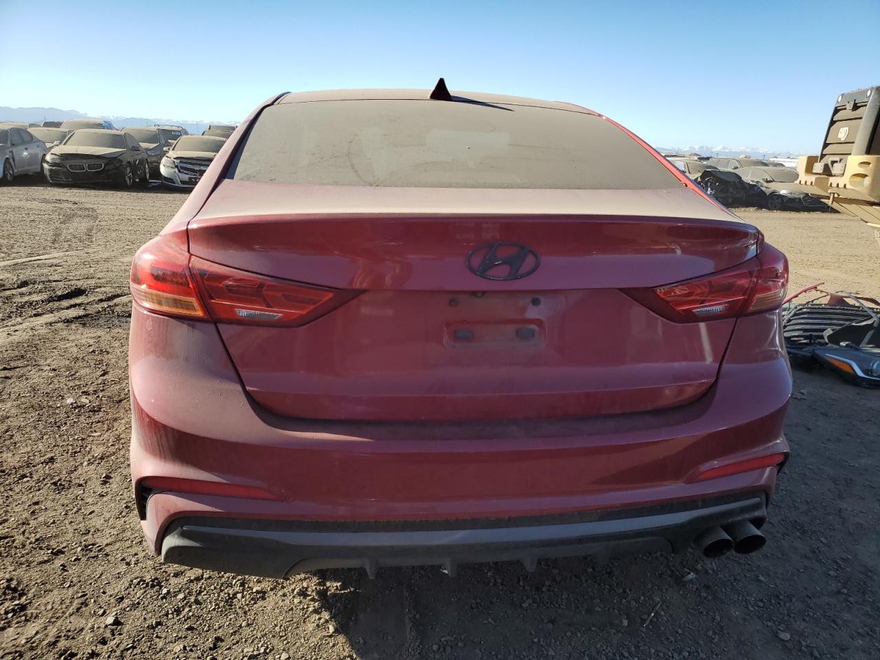 2017 Hyundai Elantra VIN KMHD04LB9HU291989 Copart auction photo, front end / side damage thumbnail 6