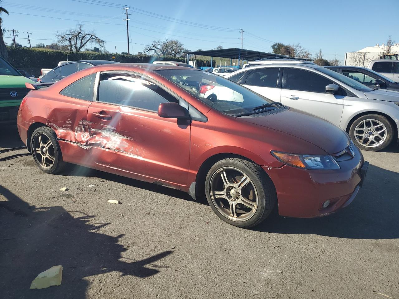 2006 Honda Civic VIN 2HGFG21586H700107 Copart auction photo, side damage thumbnail 4