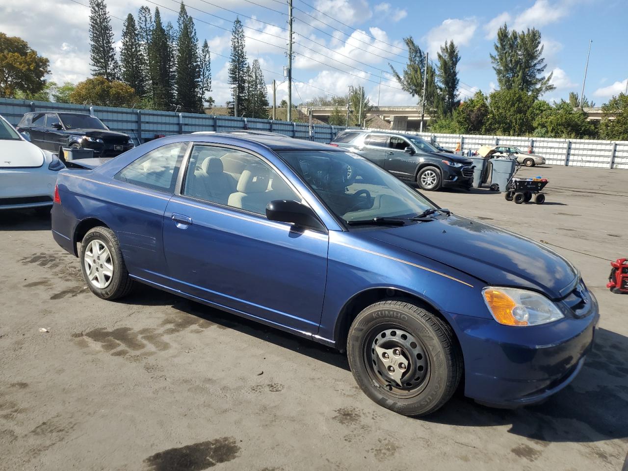2003 Honda Civic VIN 1HGEM22583L025750 Copart auction photo, rear end damage thumbnail 4