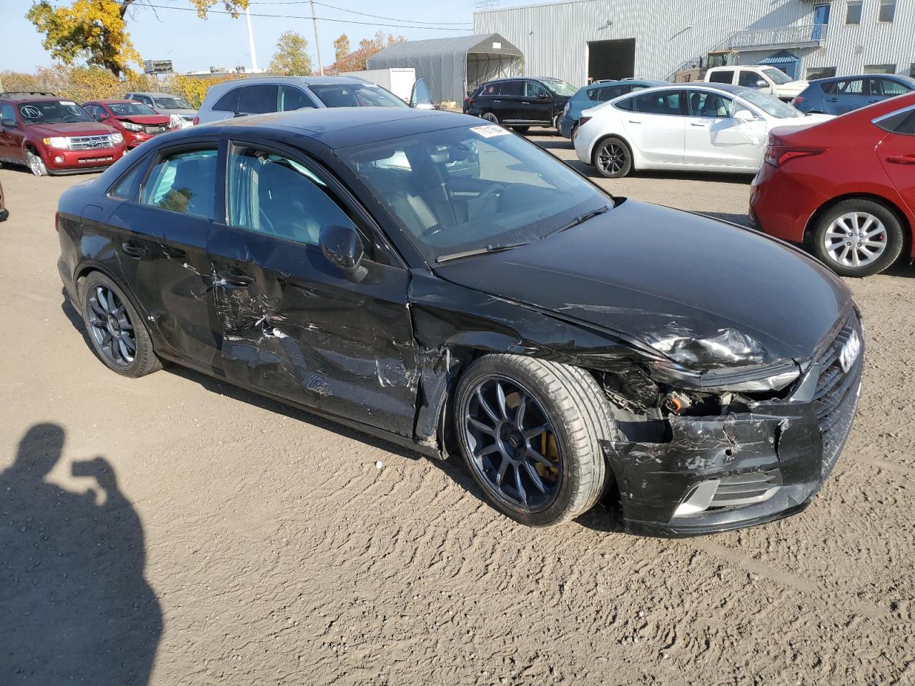 2019 Audi A3 VIN WAUBEGFF0K1023982 Copart auction photo, front end / side damage thumbnail 4