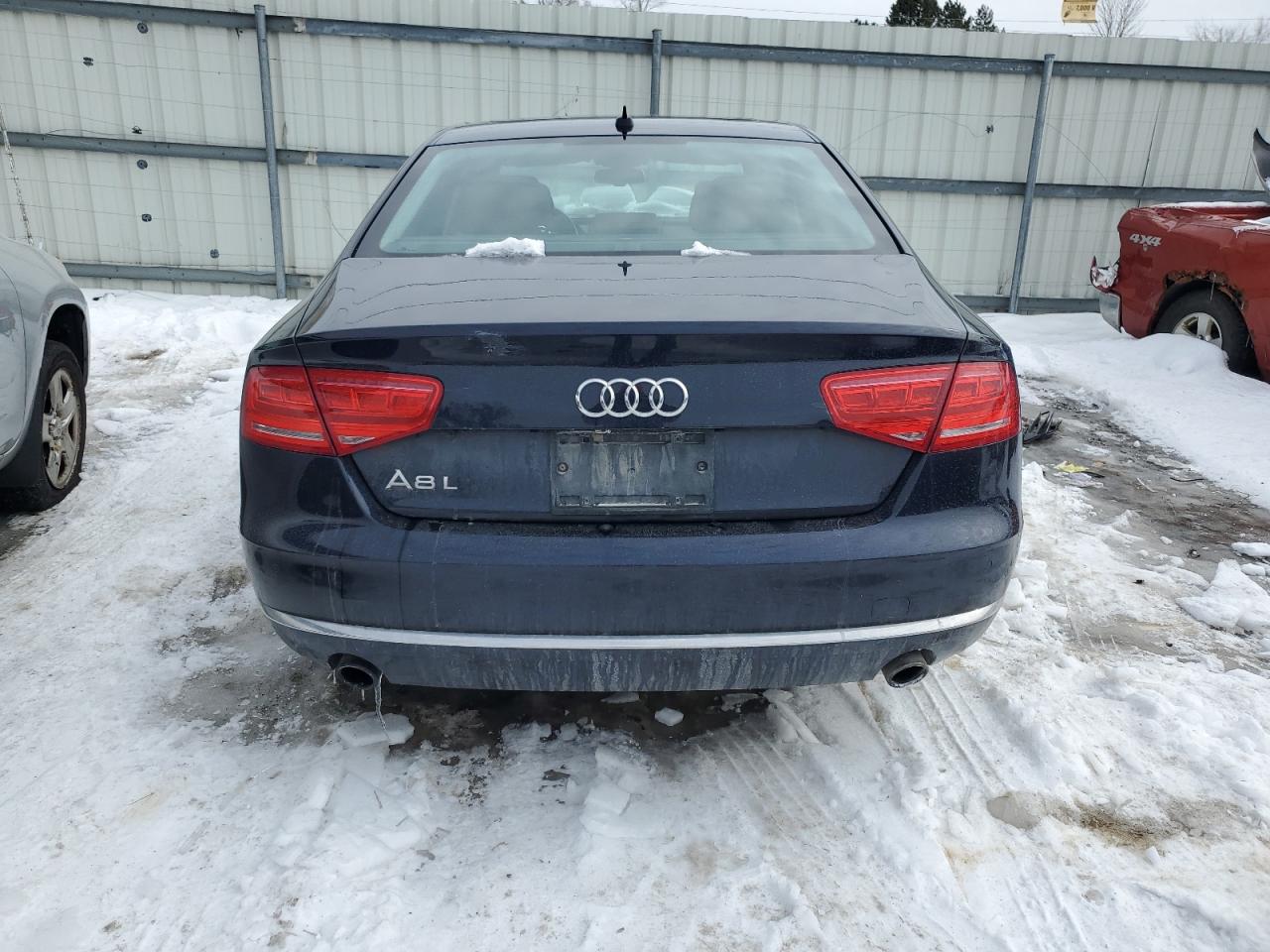 2014 Audi A8 VIN WAURGAFD9EN002114 Copart auction photo, front end / mechanical damage thumbnail 6