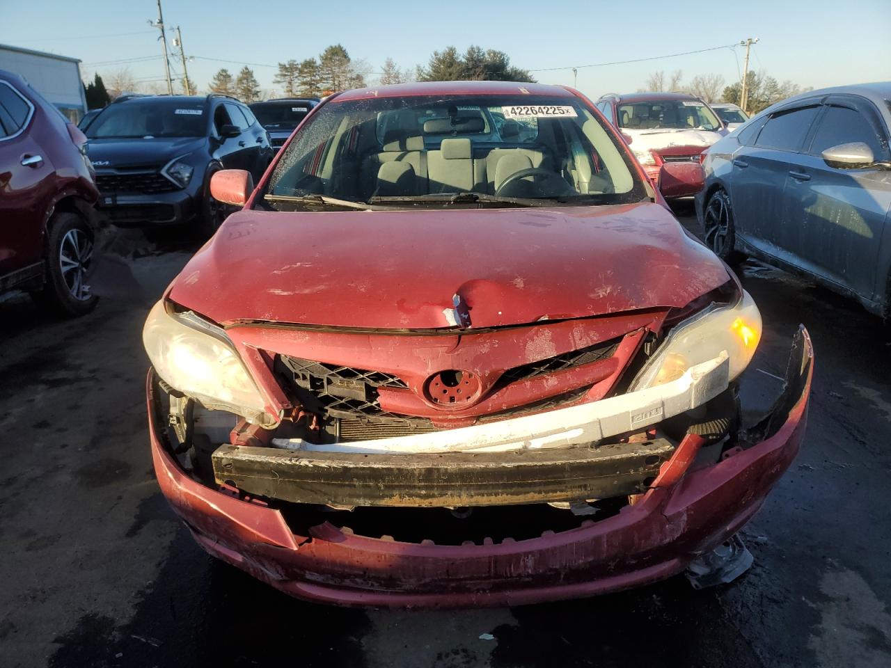 2011 Toyota Corolla VIN JTDBU4EE5BJ100455 Copart auction photo, front end damage thumbnail 5