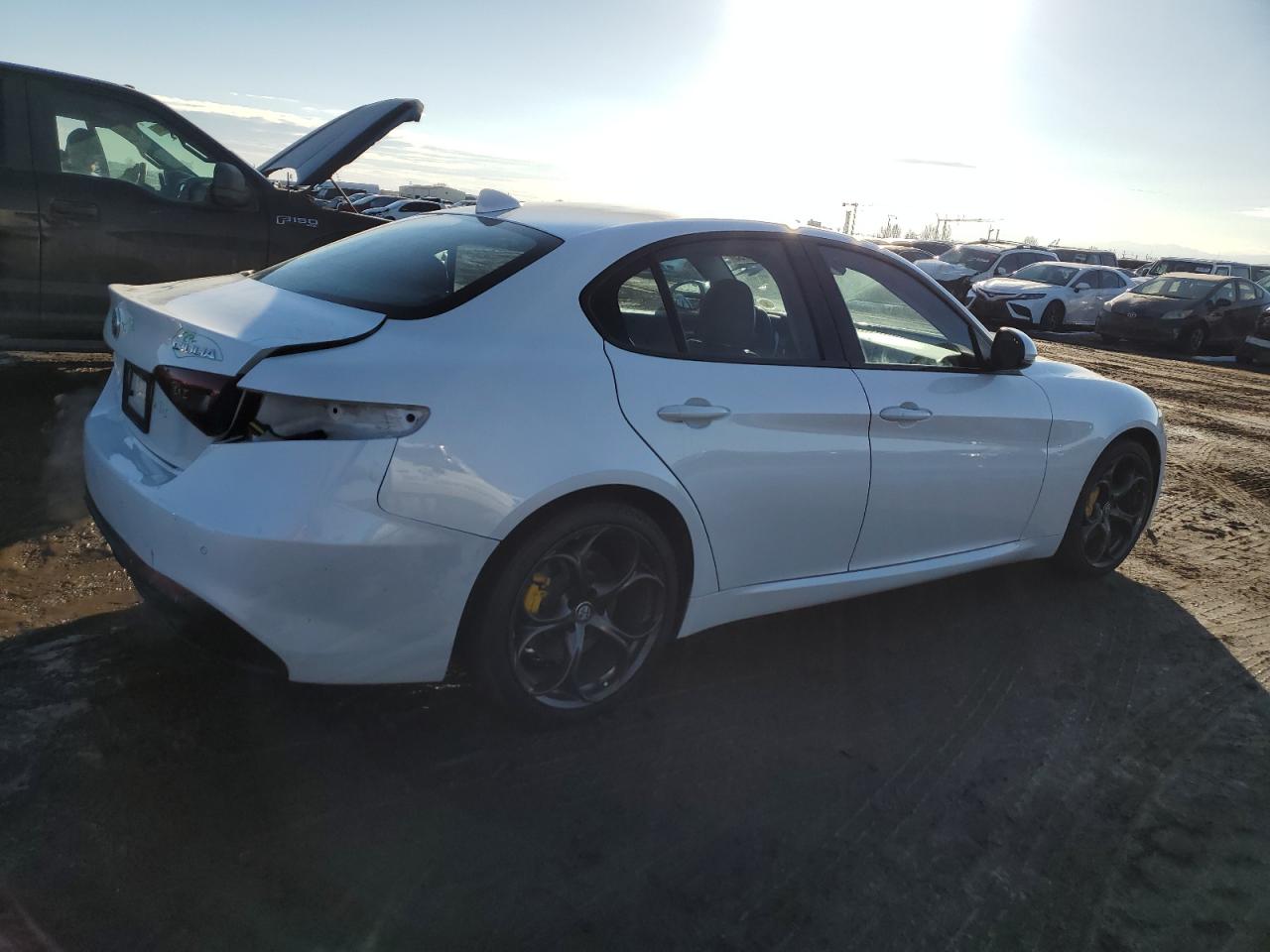2017 Alfa Romeo Giulia VIN ZARFAEEN0H7544337 Copart auction photo, rear end damage thumbnail 3