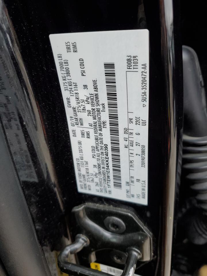2019 Ford F-150 VIN 1FTEW1E54KKE40390 Copart auction photo, front end / mechanical damage thumbnail 14