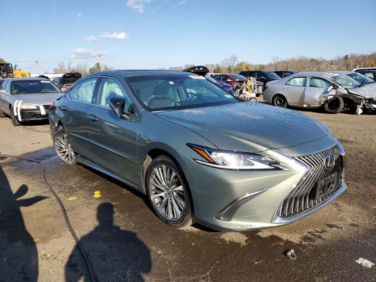 2021 Lexus ES VIN 58AD11D13MU002576 Copart auction photo, side damage thumbnail 4