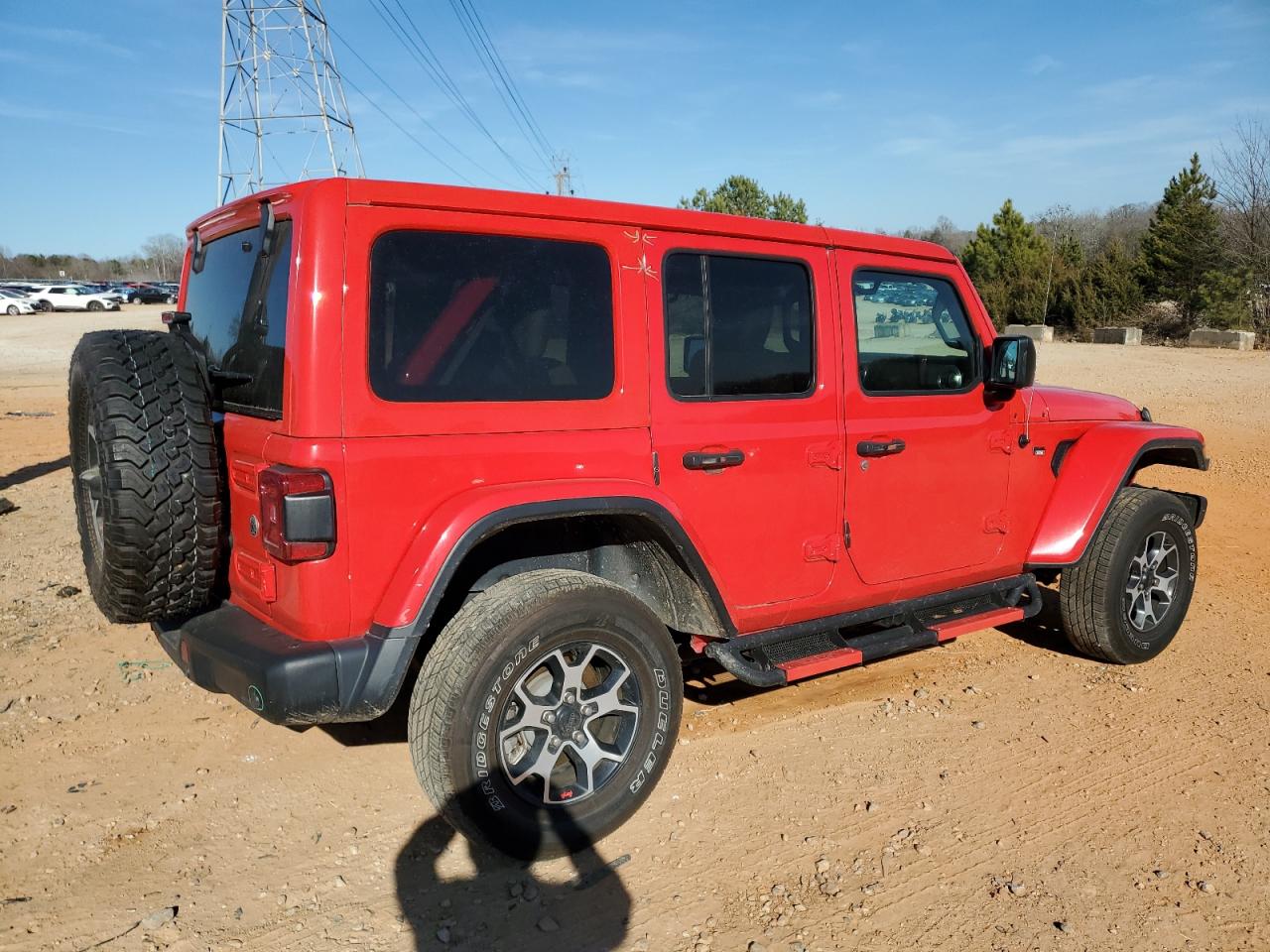 2020 Jeep Wrangler VIN 1C4HJXFN3LW122414 Copart auction photo, rear end damage thumbnail 3