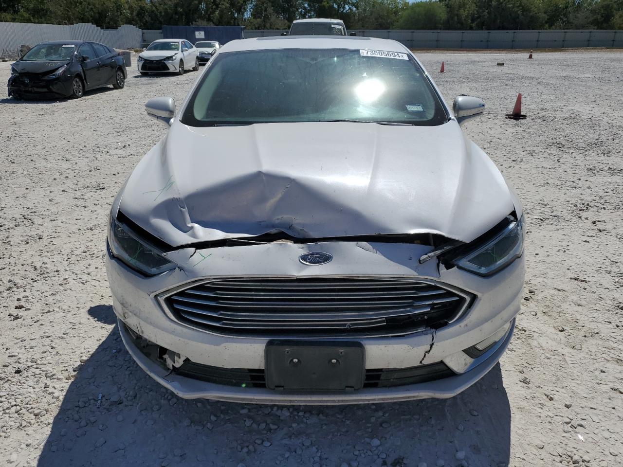 2017 Ford Fusion VIN 3FA6P0K96HR140931 Copart auction photo, front end / side damage thumbnail 5