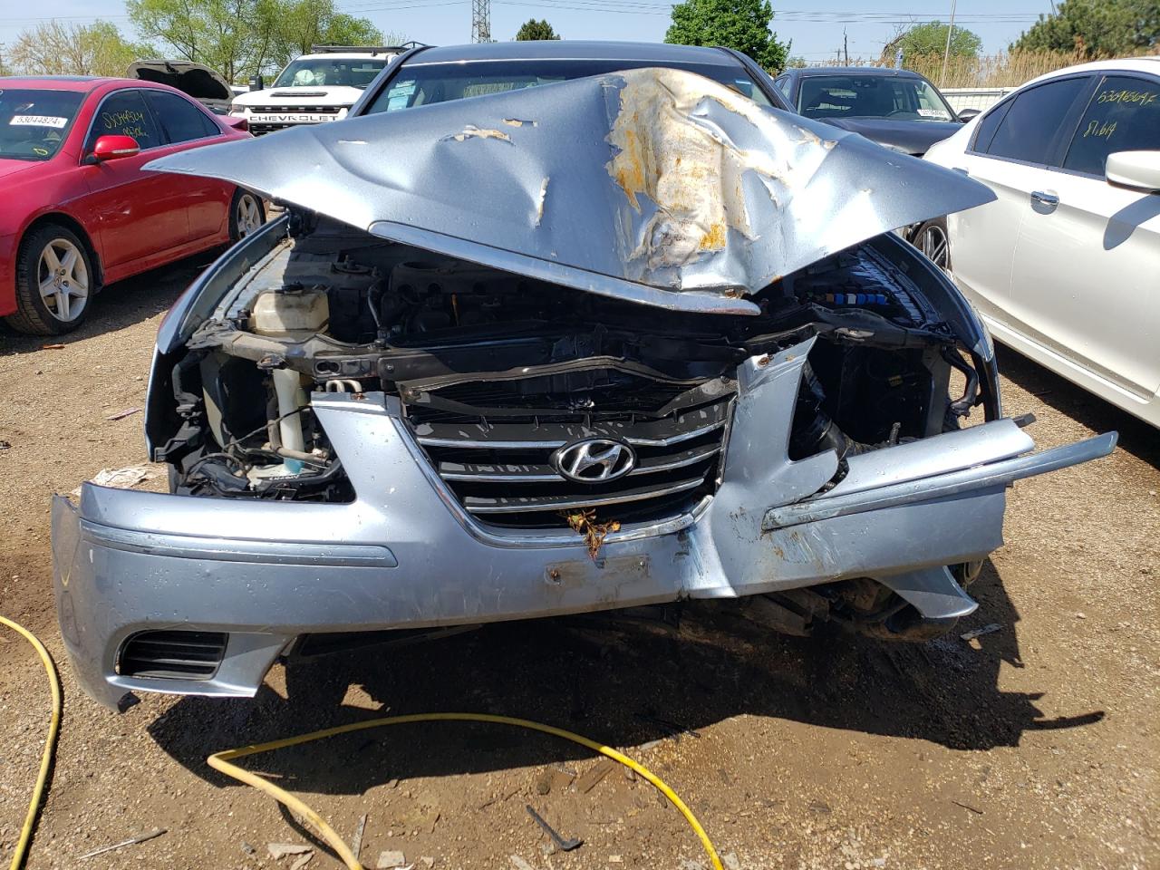 2010 Hyundai Sonata VIN 5NPET4AC3AH625770 Copart auction photo, front end / side damage thumbnail 5