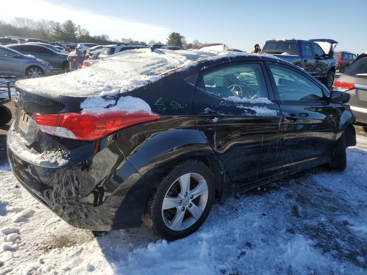 2013 Hyundai Elantra VIN 5NPDH4AE1DH299373 Copart auction photo, front end damage thumbnail 3