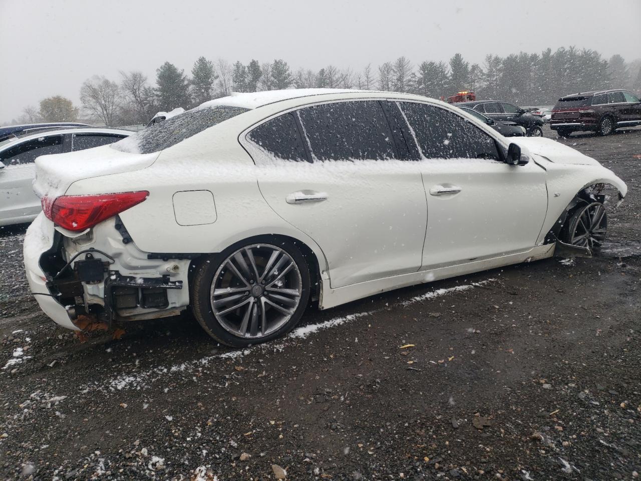 2014 Infiniti Q50 VIN JN1BV7AR5EM684403 Copart auction photo, all over / undercarriage damage thumbnail 3