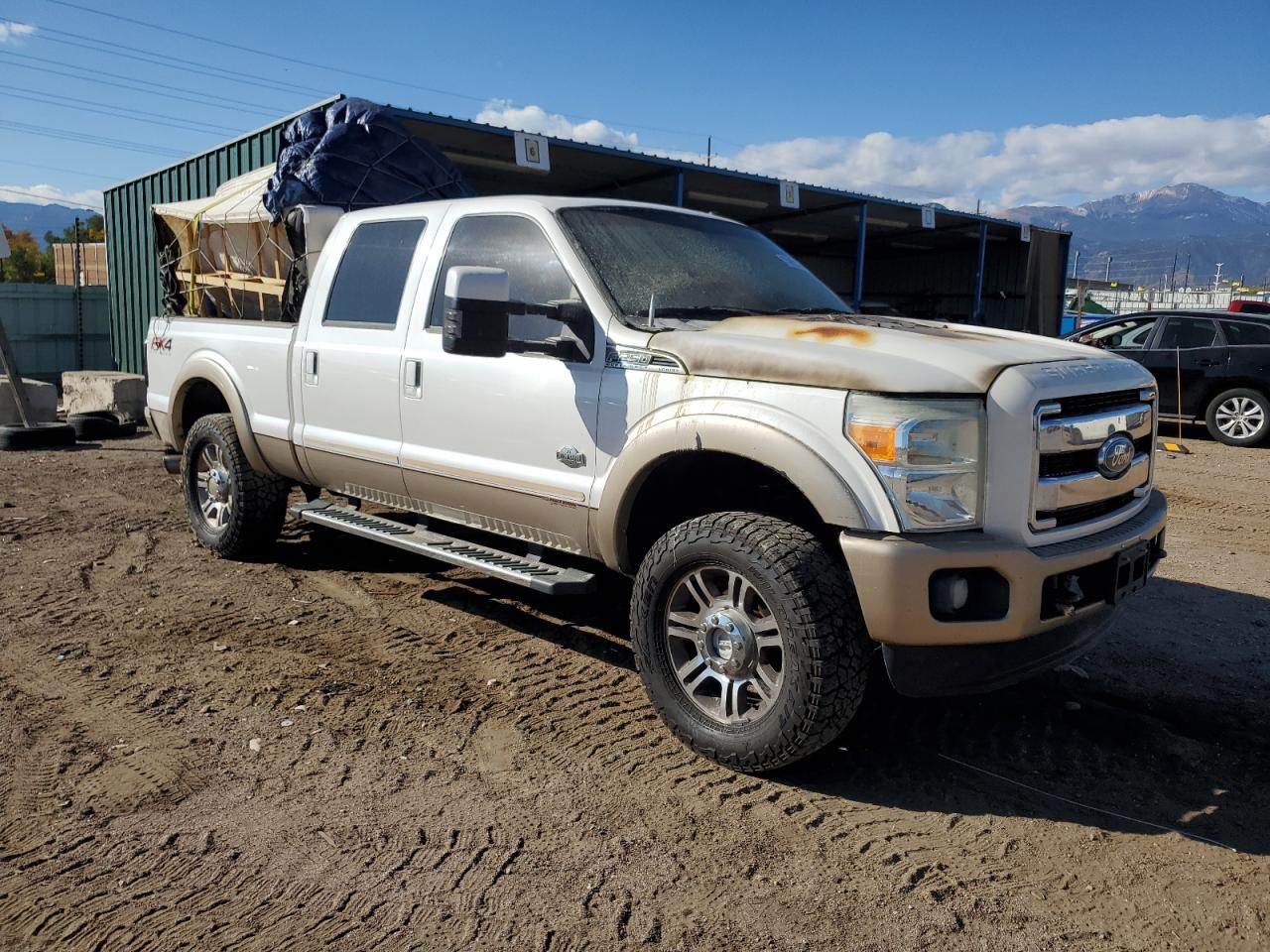 2012 Ford F250 VIN 1FT7W2BT2CEA39325 Copart auction photo, burn damage thumbnail 4