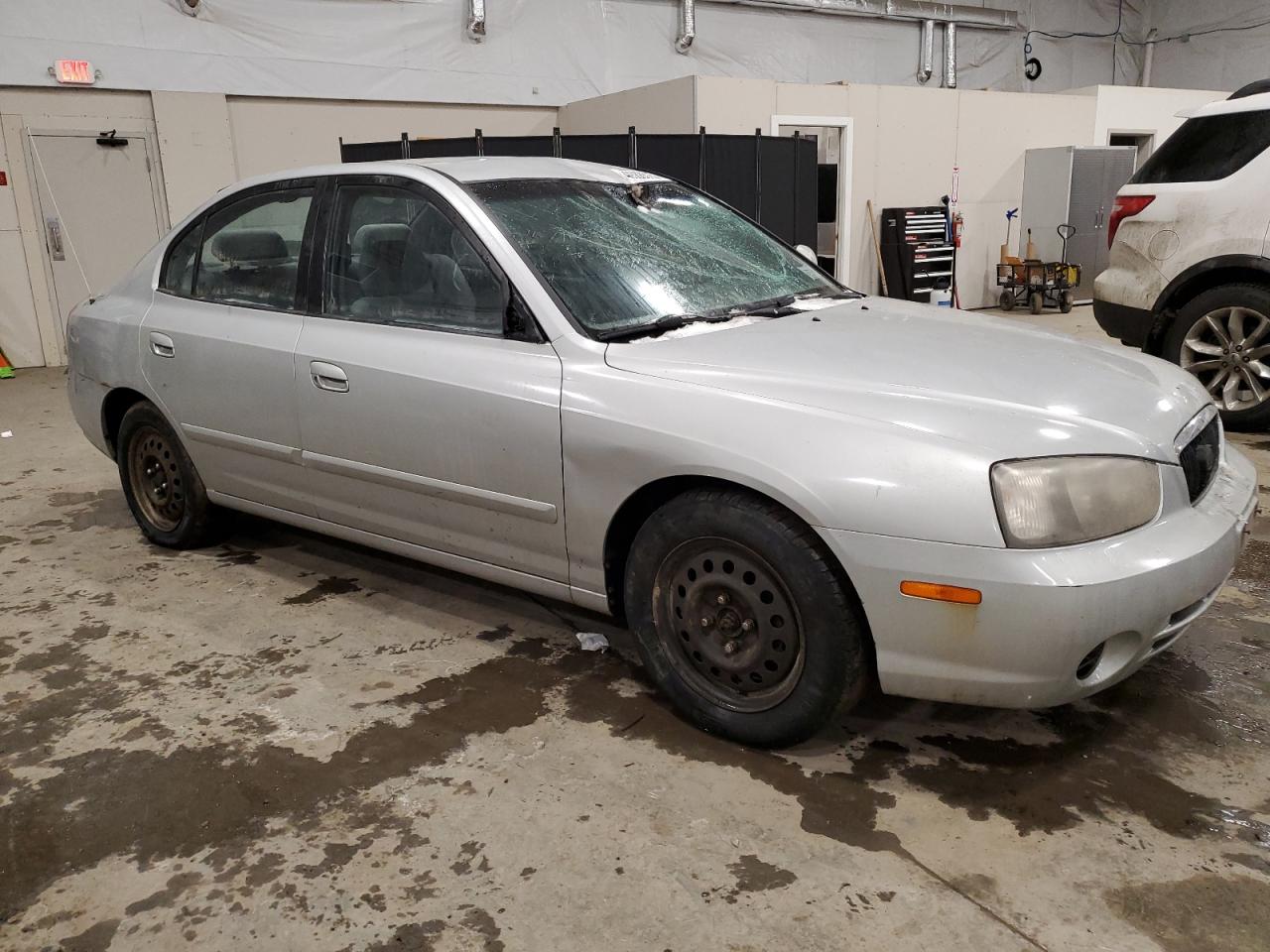 2003 Hyundai Elantra VIN KMHDN45D43U571330 Copart auction photo, front end / top/roof damage thumbnail 4