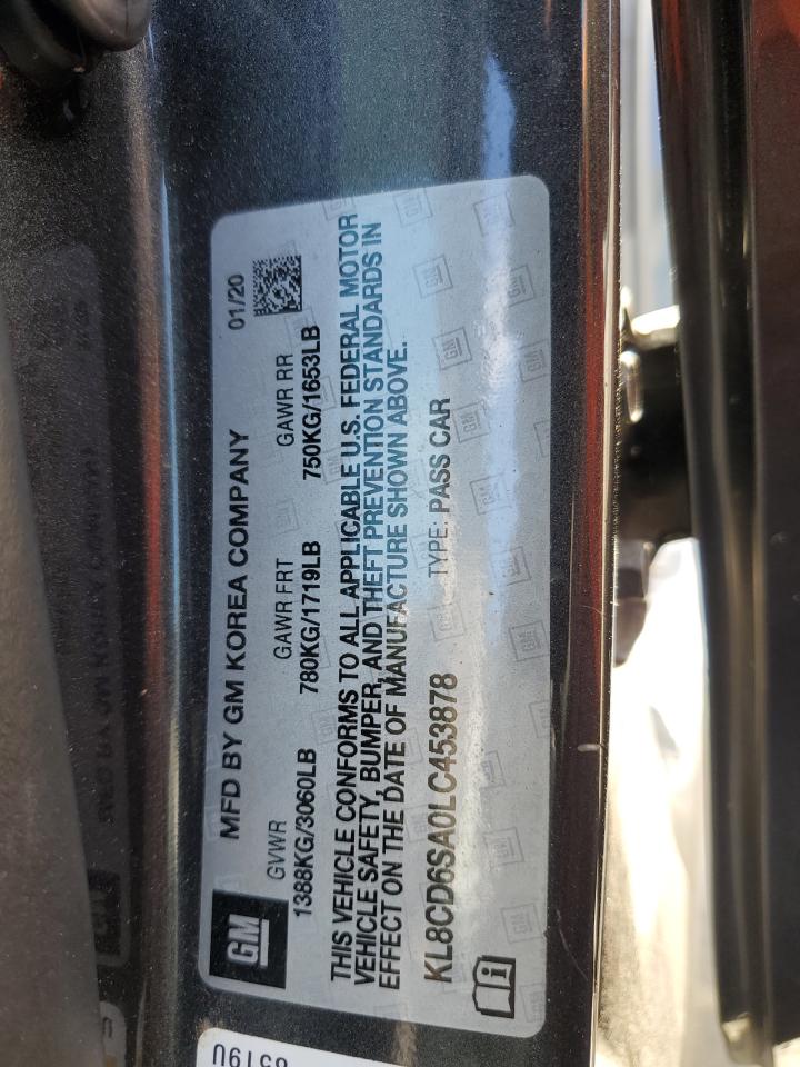 2020 Chevrolet Spark VIN KL8CD6SA0LC453878 Copart auction photo, front end / rear end damage thumbnail 14