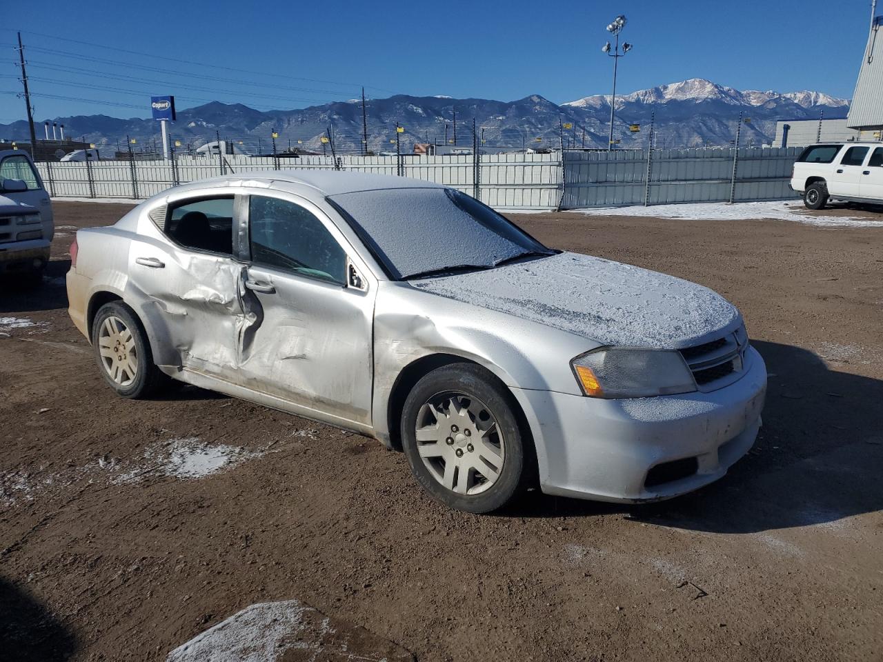 2012 Dodge Avenger VIN 1C3CDZAB0CN286580 Copart auction photo, front end / side damage thumbnail 4