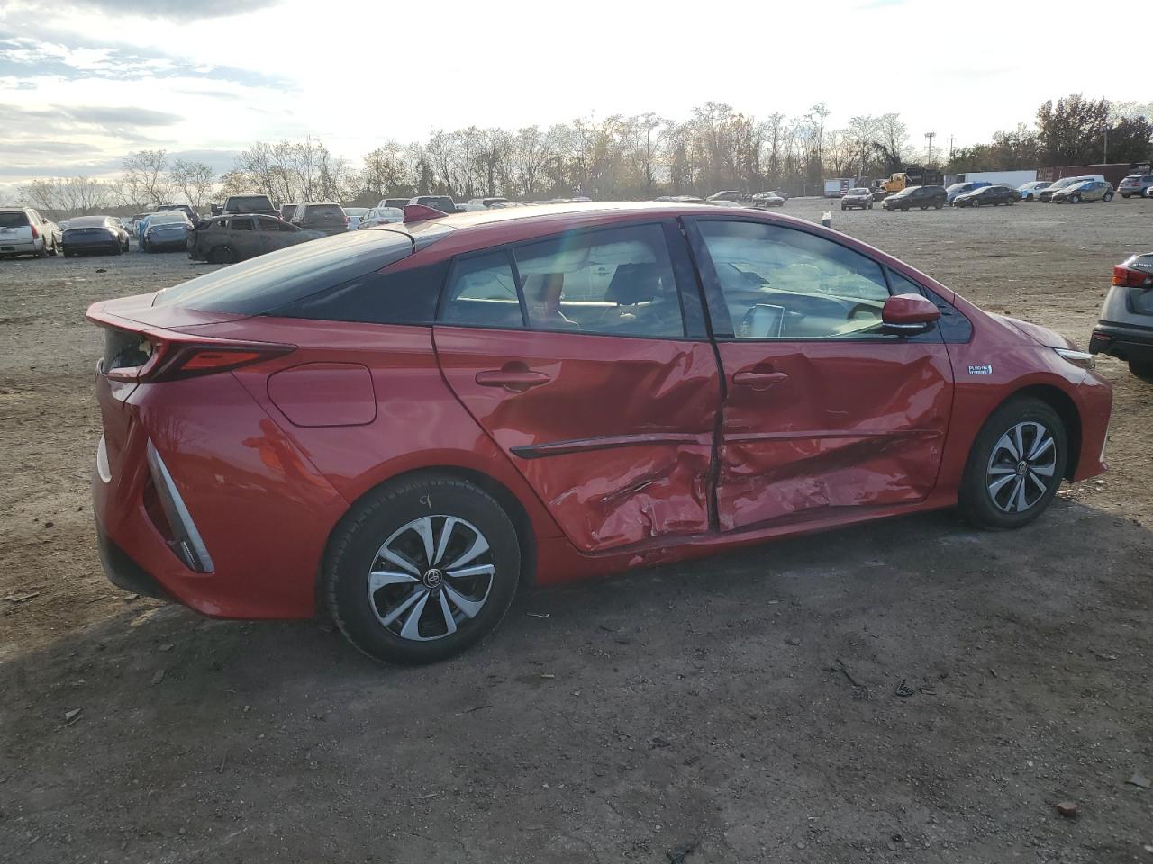 2019 Toyota Prius VIN JTDKARFP4K3112901 Copart auction photo, side damage thumbnail 3
