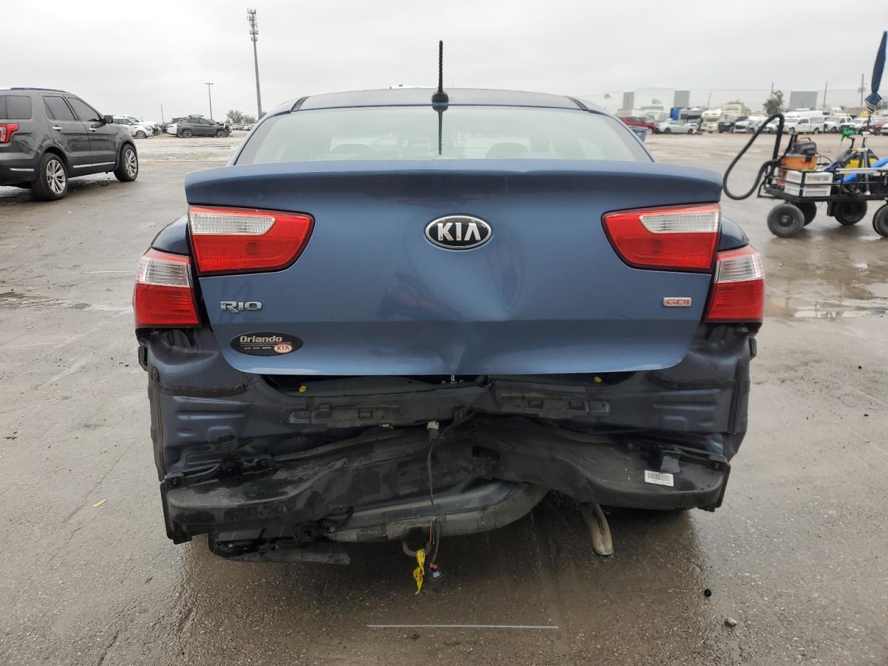 2016 KIA Rio VIN KNADM4A3XG6612006 Copart auction photo, rear end damage thumbnail 6