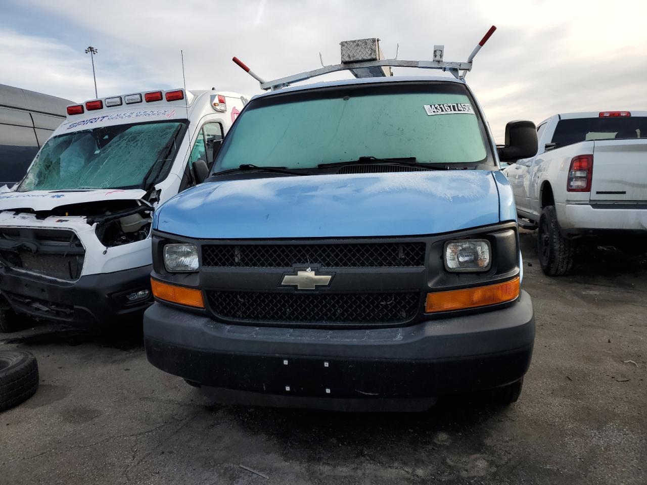 2015 Chevrolet Express VIN 1GCWGFCF9F1223763 Copart auction photo, mechanical / side damage thumbnail 5