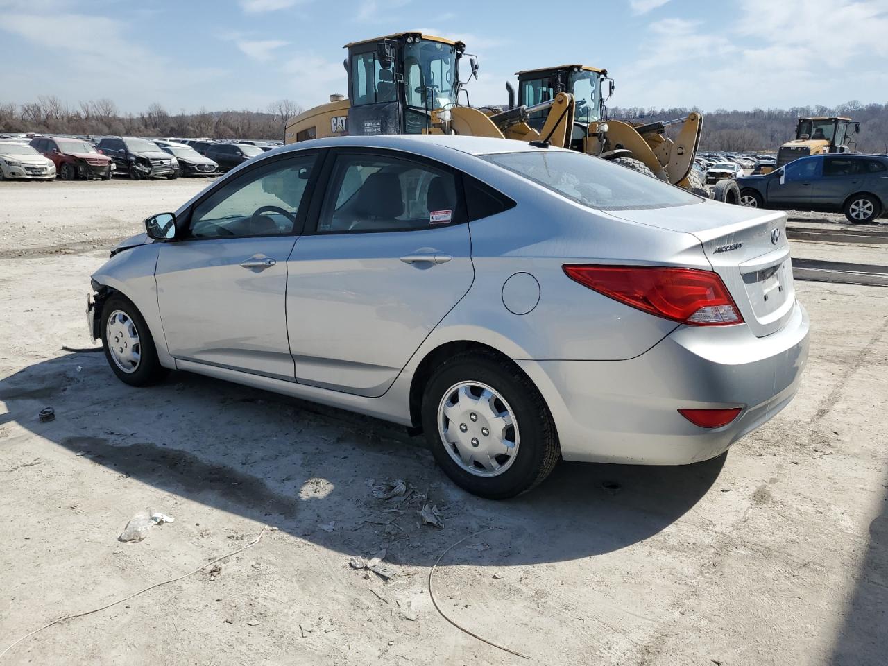 2015 Hyundai Accent VIN KMHCT4AE7FU857502 Copart auction photo, front end / frame damage damage thumbnail 2
