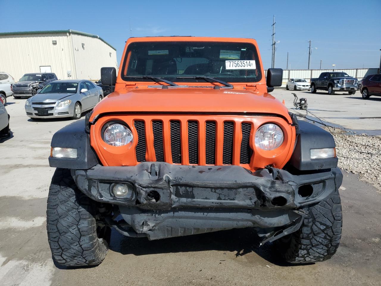 2020 Jeep Wrangler VIN 1C4HJXDN9LW173838 Copart auction photo, front end damage thumbnail 5