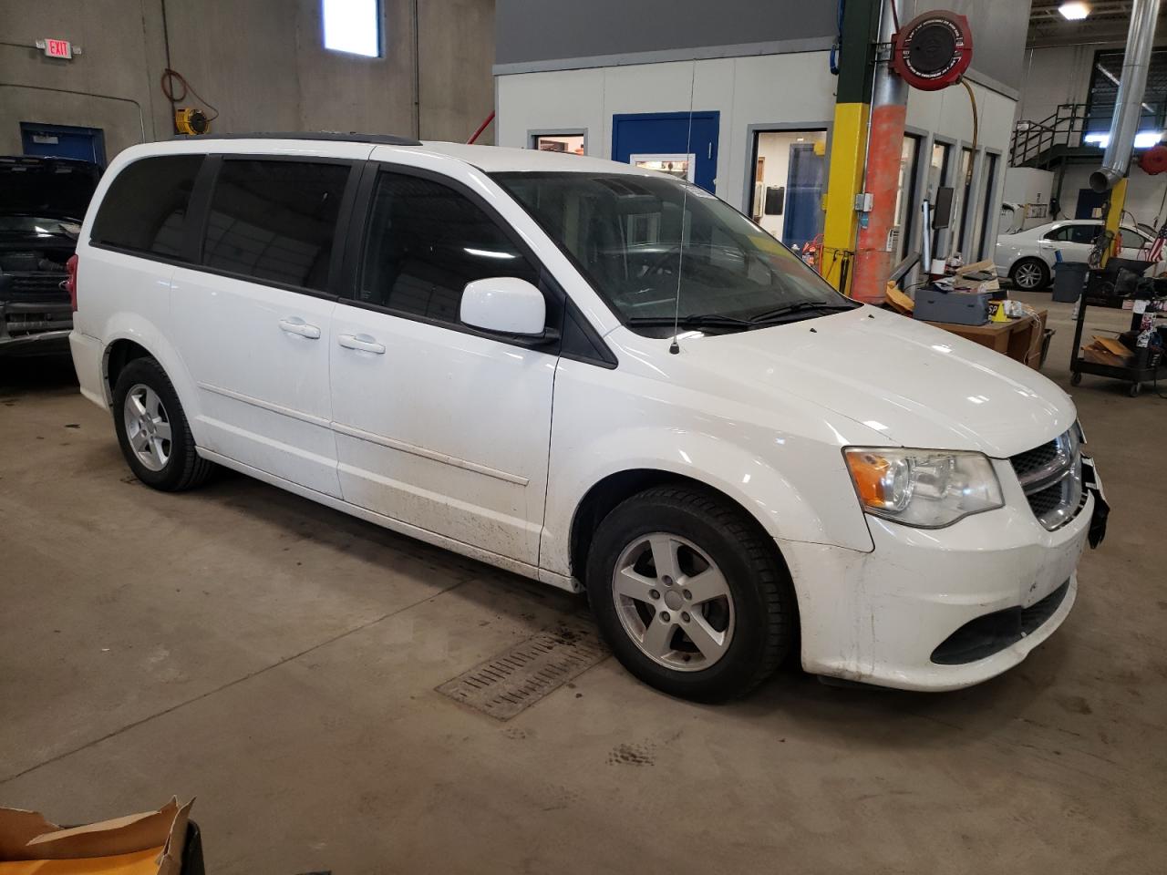 2013 Dodge Caravan VIN 2C4RDGCG8DR575536 Copart auction photo, front end / hail damage thumbnail 4