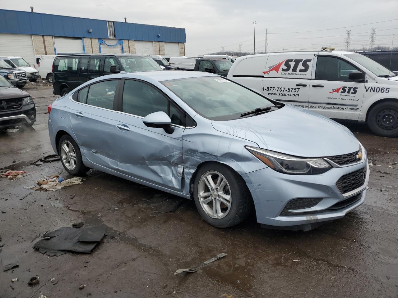 2017 Chevrolet Cruze VIN 1G1BE5SM8H7155091 Copart auction photo, front end / side damage thumbnail 4