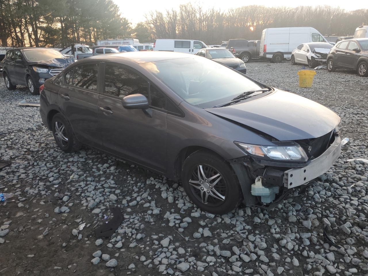 2015 Honda Civic VIN 19XFB2F59FE268922 Copart auction photo, front end / side damage thumbnail 4