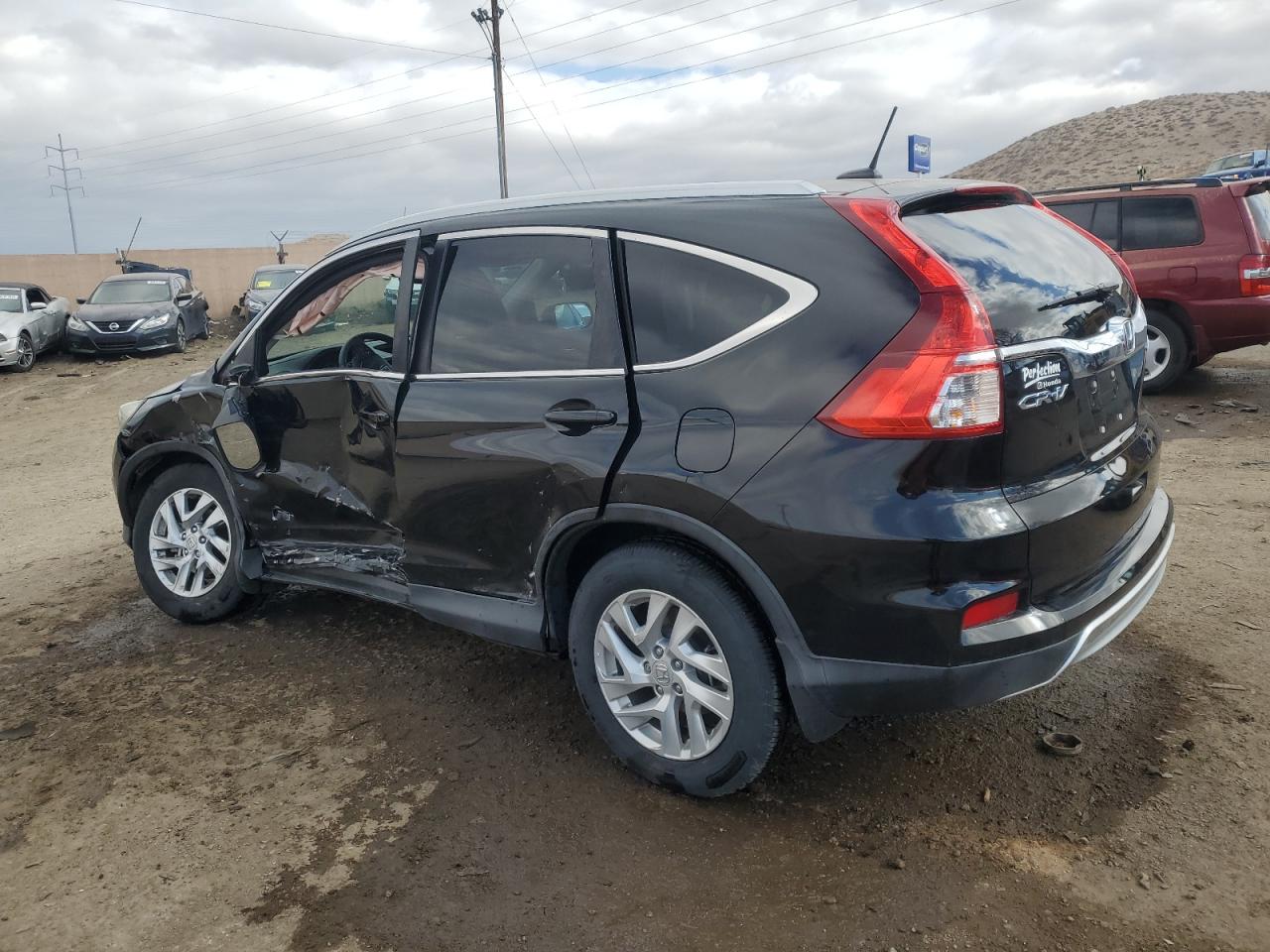 2016 Honda CR-V VIN 5J6RM4H71GL050834 Copart auction photo, side / front end damage thumbnail 2