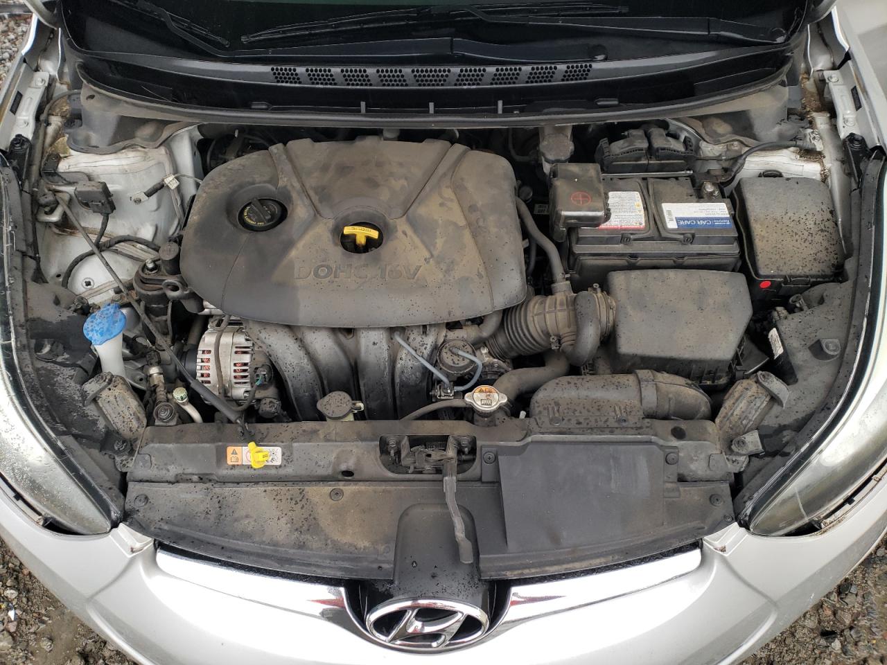 2015 Hyundai Elantra VIN 5NPDH4AE7FH606189 Copart auction photo, front end / side damage thumbnail 11