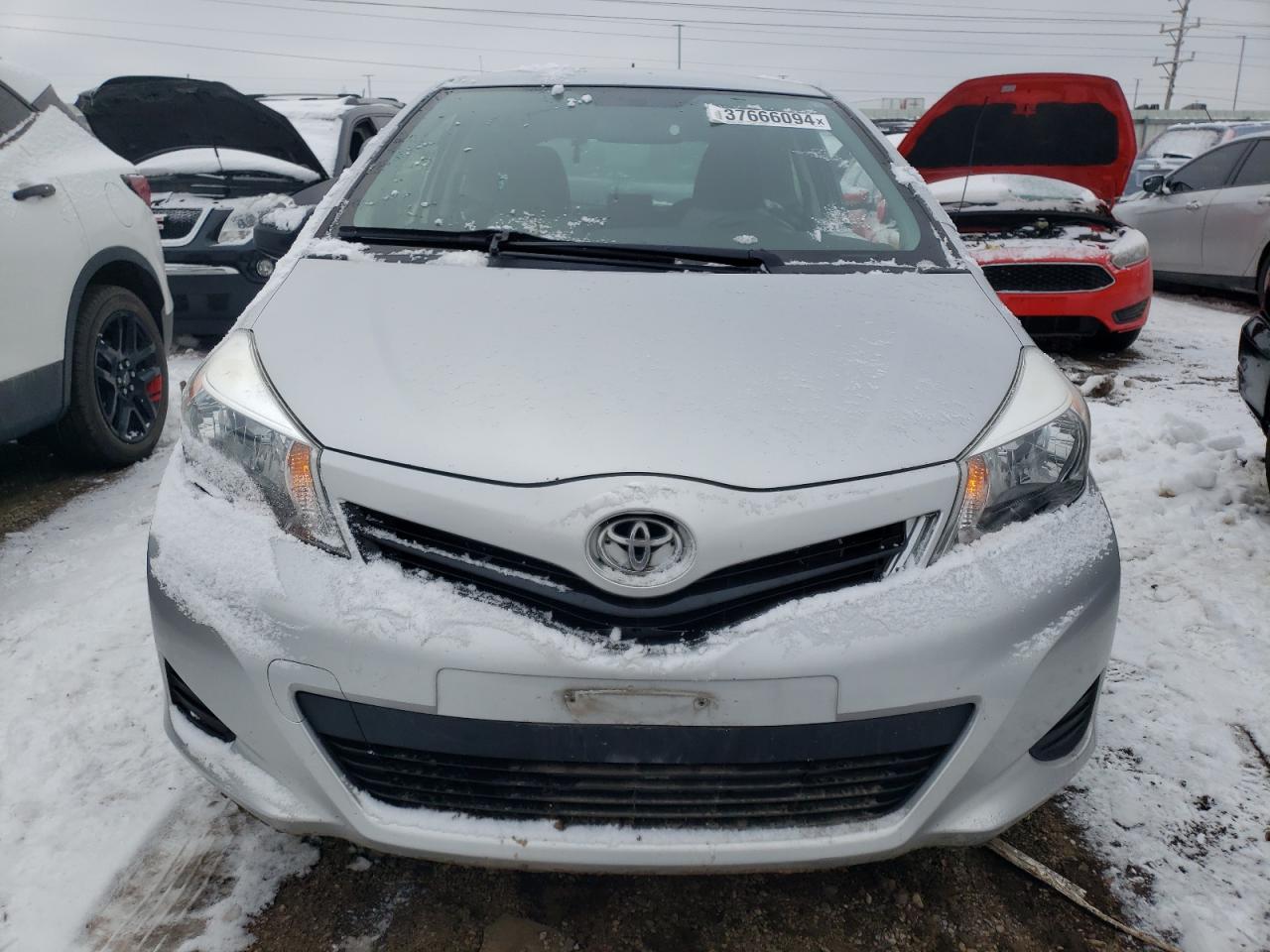 2014 Toyota Yaris VIN JTDJTUD34ED596768 Copart auction photo, side / rear end damage thumbnail 5