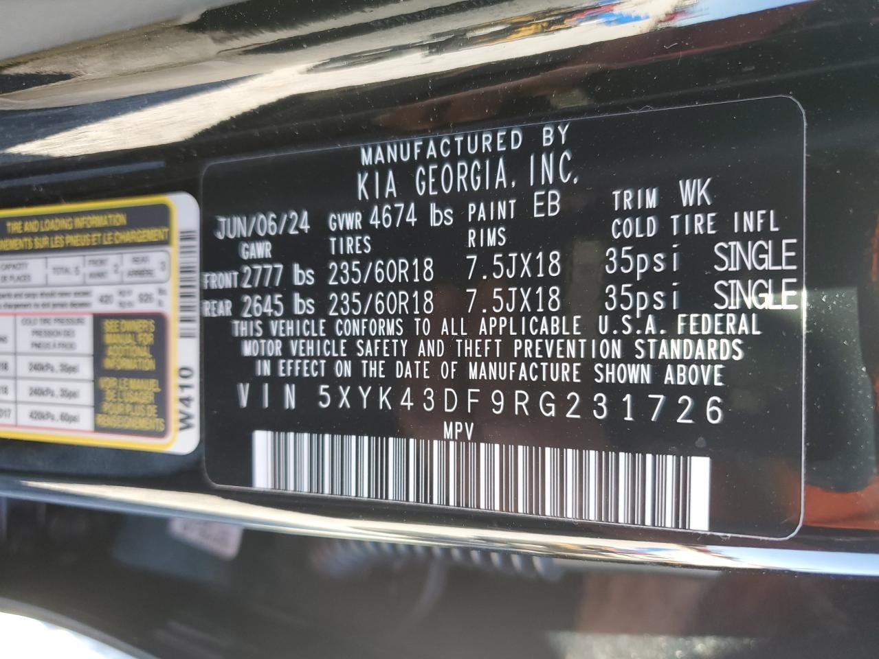 2024 KIA Sportage VIN 5XYK43DF9RG231726 Copart auction photo, front end / undercarriage damage thumbnail 13