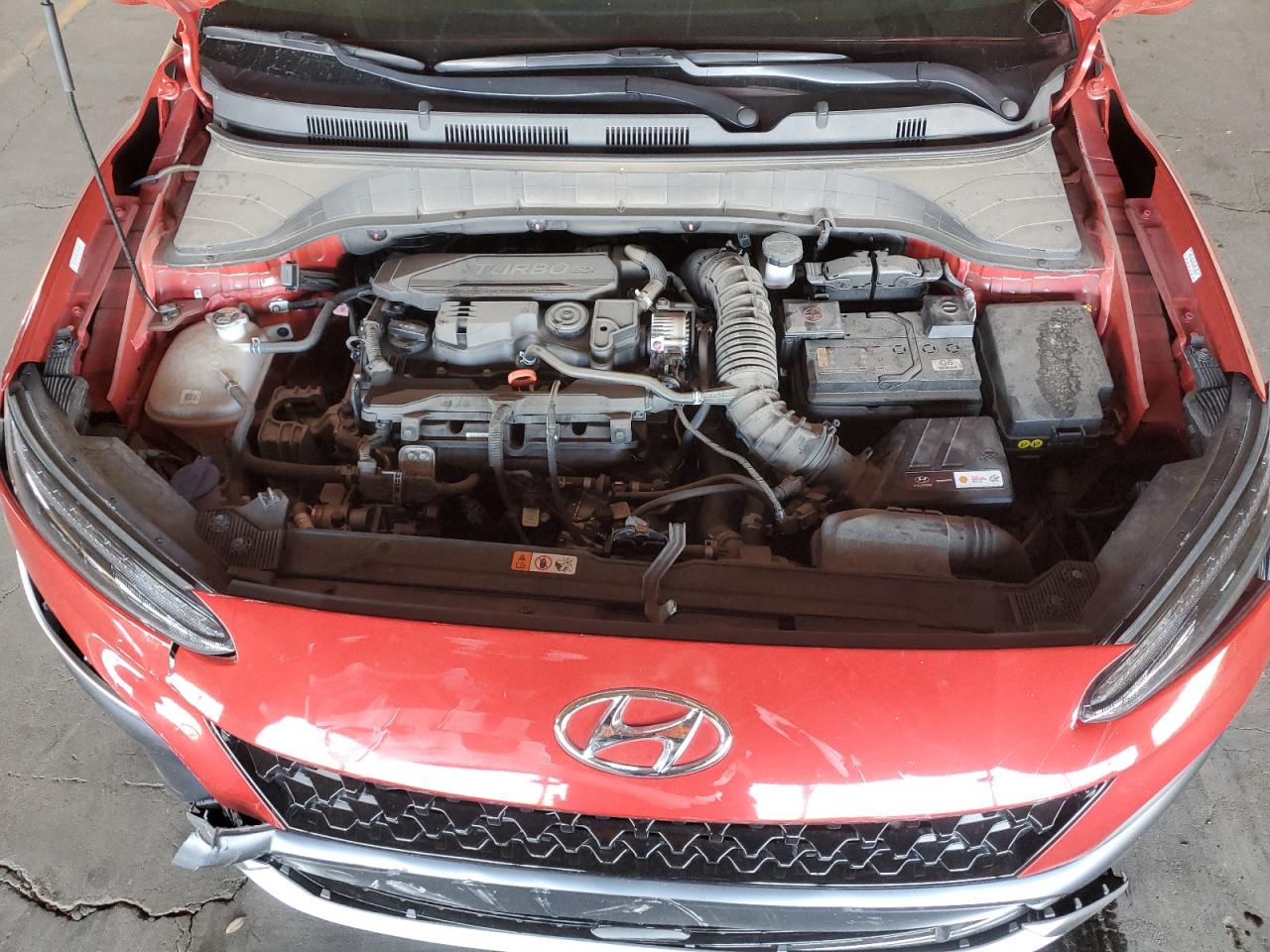 2022 Hyundai Kona VIN KM8K53A35NU801328 Copart auction photo, front end damage thumbnail 11