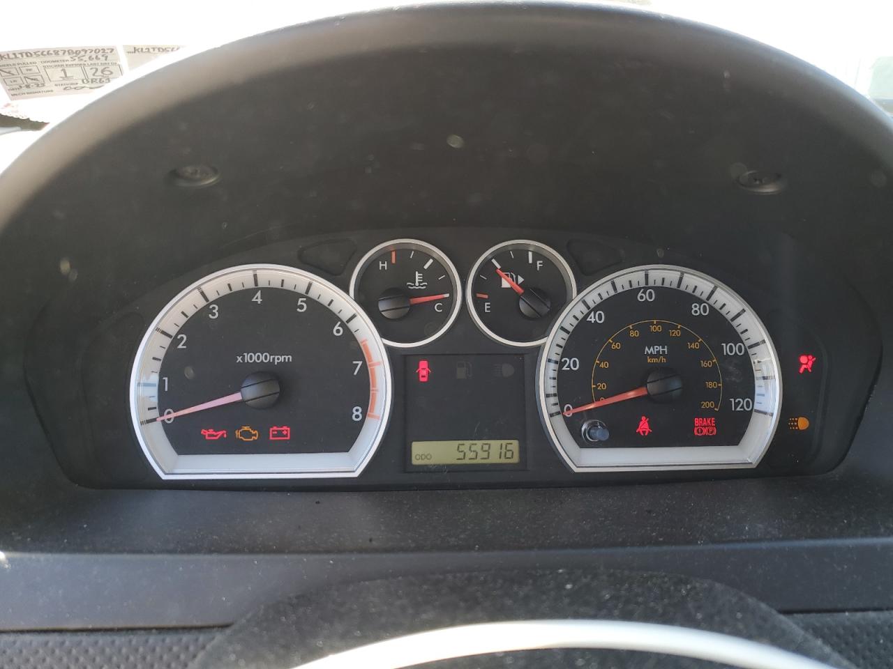 2007 Chevrolet Aveo VIN KL1TD56687B097027 Copart auction photo, mechanical damage thumbnail 9