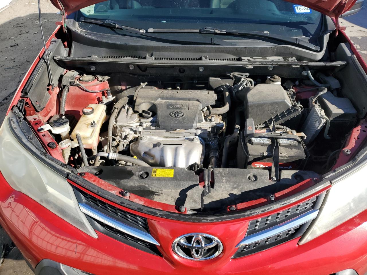 2014 Toyota RAV 4 VIN JTMBFREV8EJ012348 Copart auction photo, side / hail damage thumbnail 12
