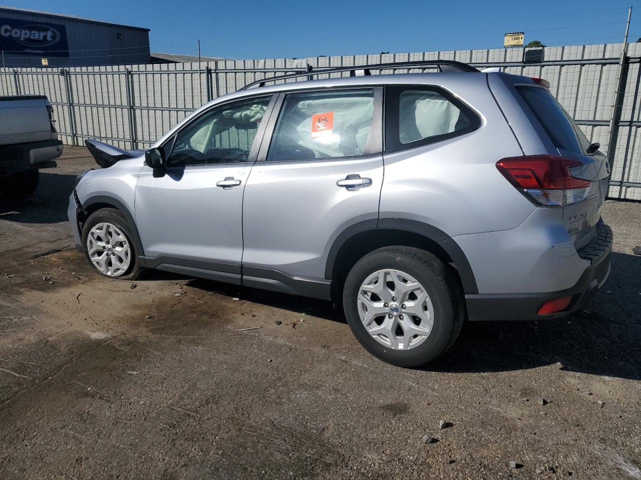 2020 Subaru Forester VIN JF2SKADC7LH608215 Copart auction photo, side / front end damage thumbnail 2