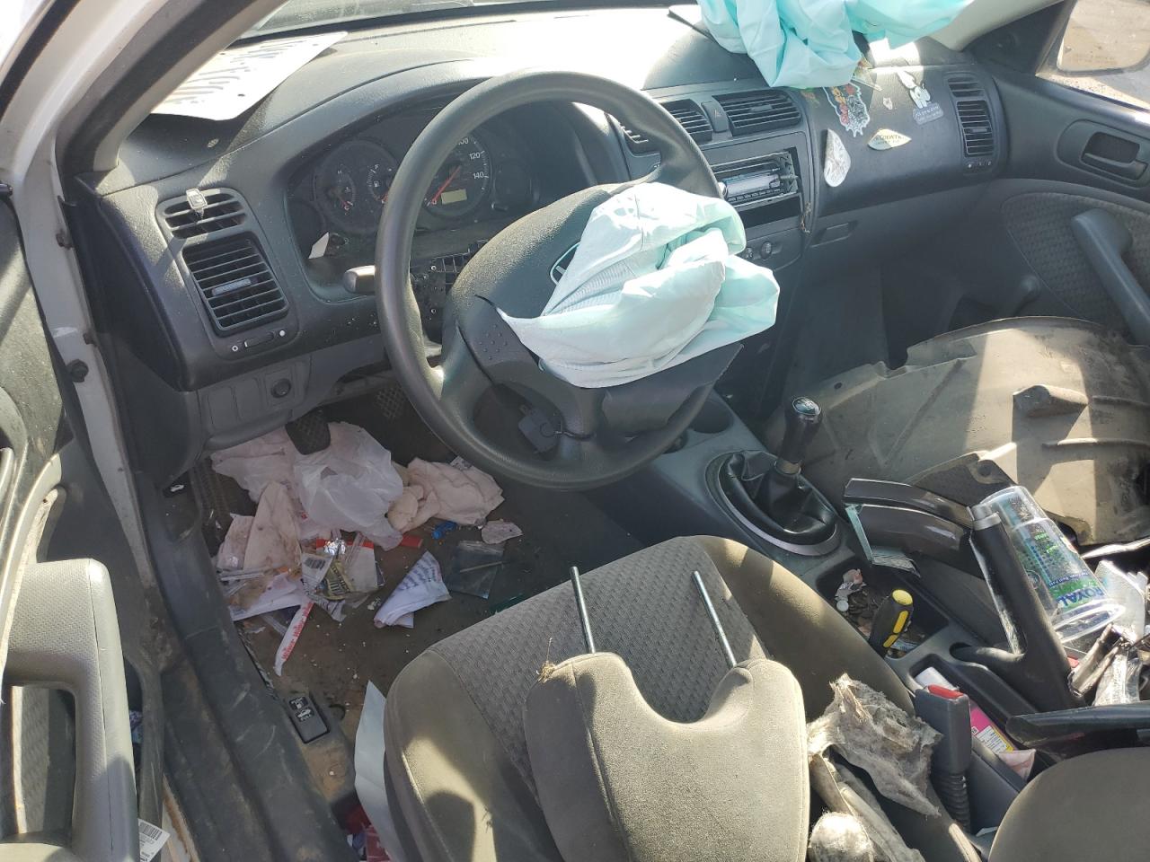 2003 Honda Civic VIN 1HGES15363L021710 Copart auction photo, all over damage thumbnail 8