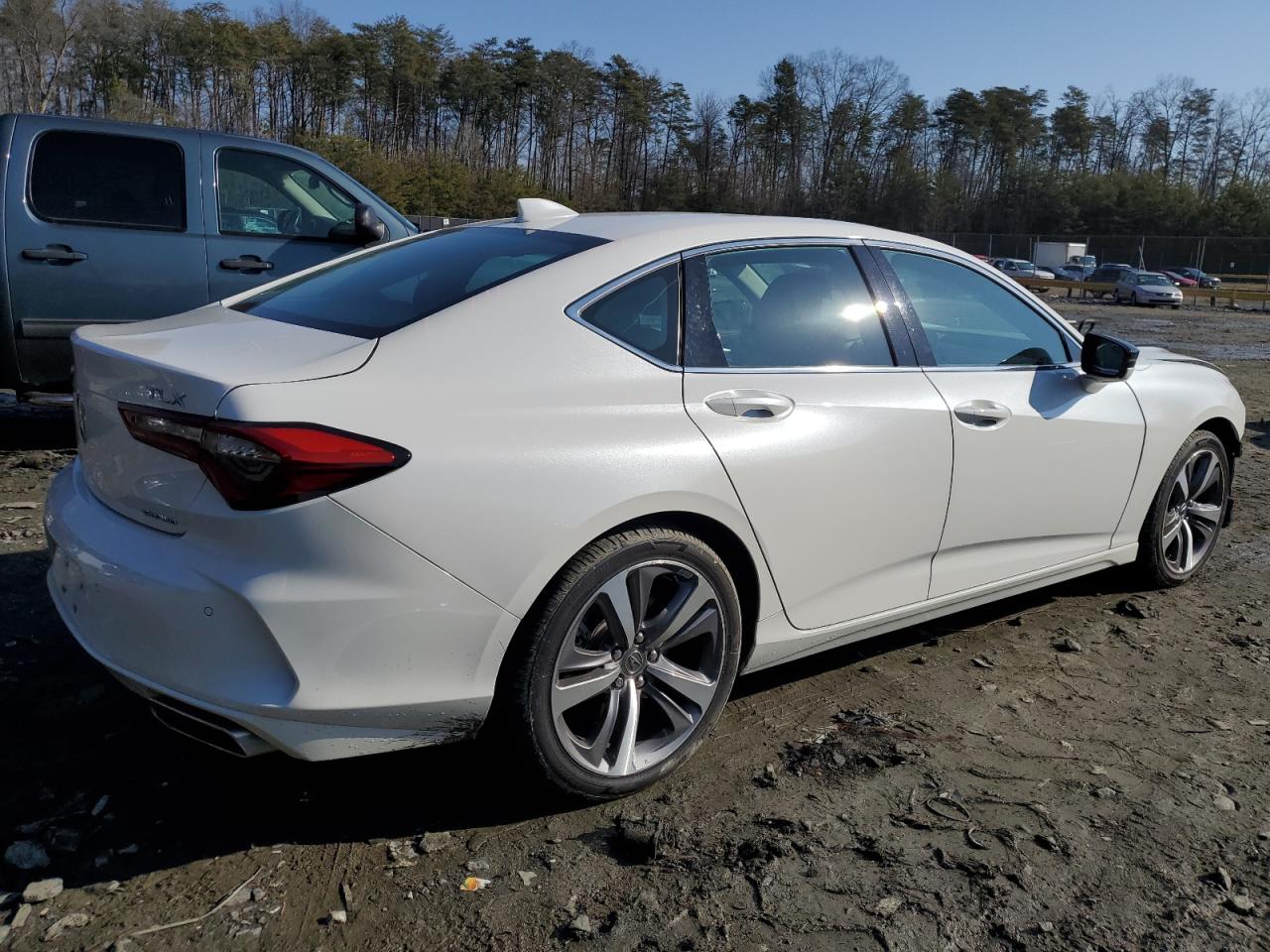 2021 Acura TLX VIN 19UUB6F69MA003099 Copart auction photo, front end / side damage thumbnail 3