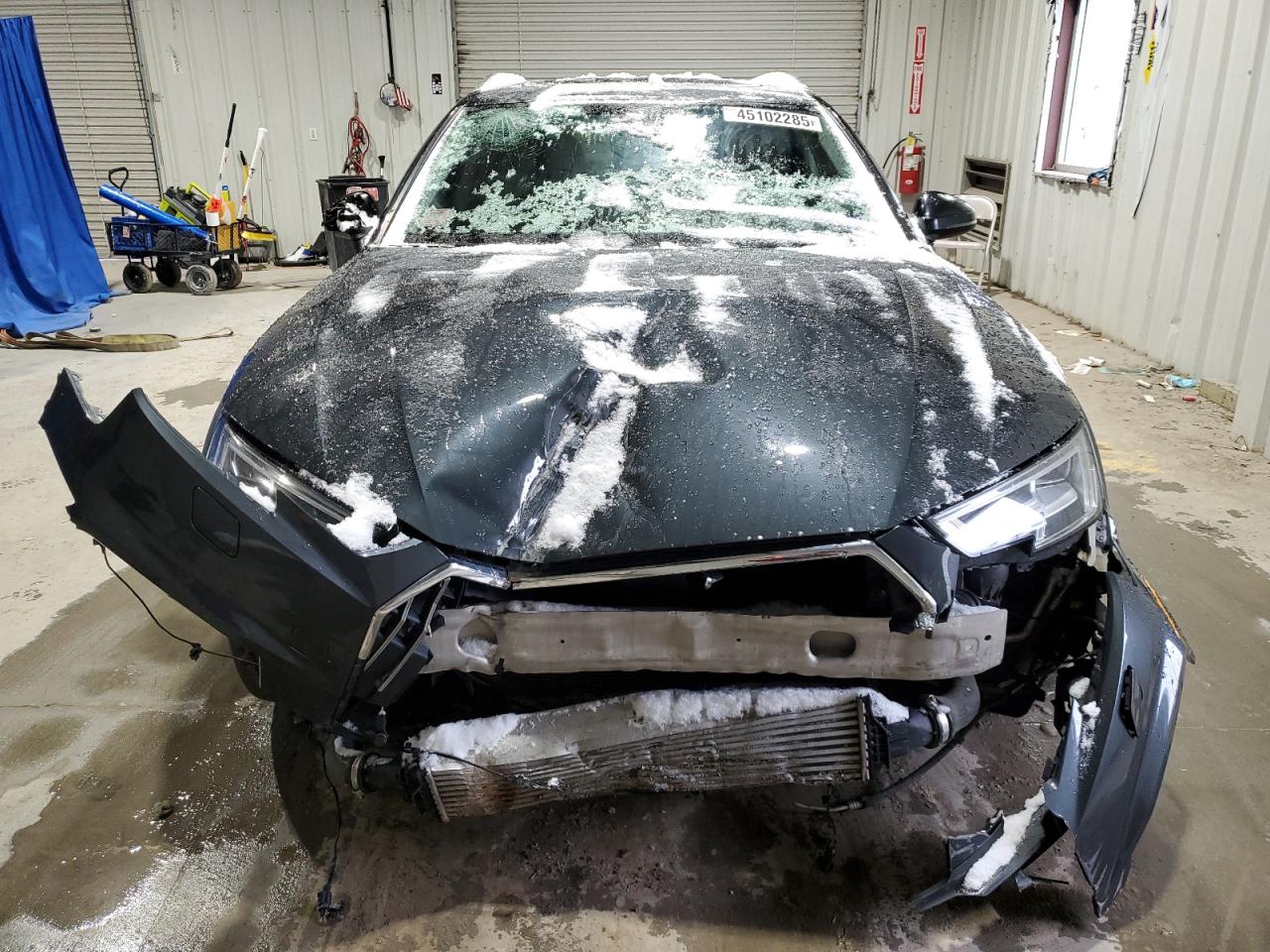 2018 Audi A4 VIN WA18NAF48JA136838 Copart auction photo, front end / side damage thumbnail 5