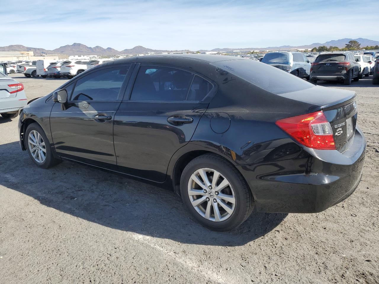 2012 Honda Civic VIN 19XFB2F84CE002634 Copart auction photo, front end / undercarriage damage thumbnail 2