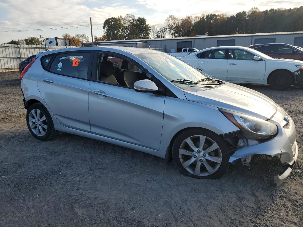 2013 Hyundai Accent VIN KMHCU5AE6DU138578 Copart auction photo, all over / undercarriage damage thumbnail 4