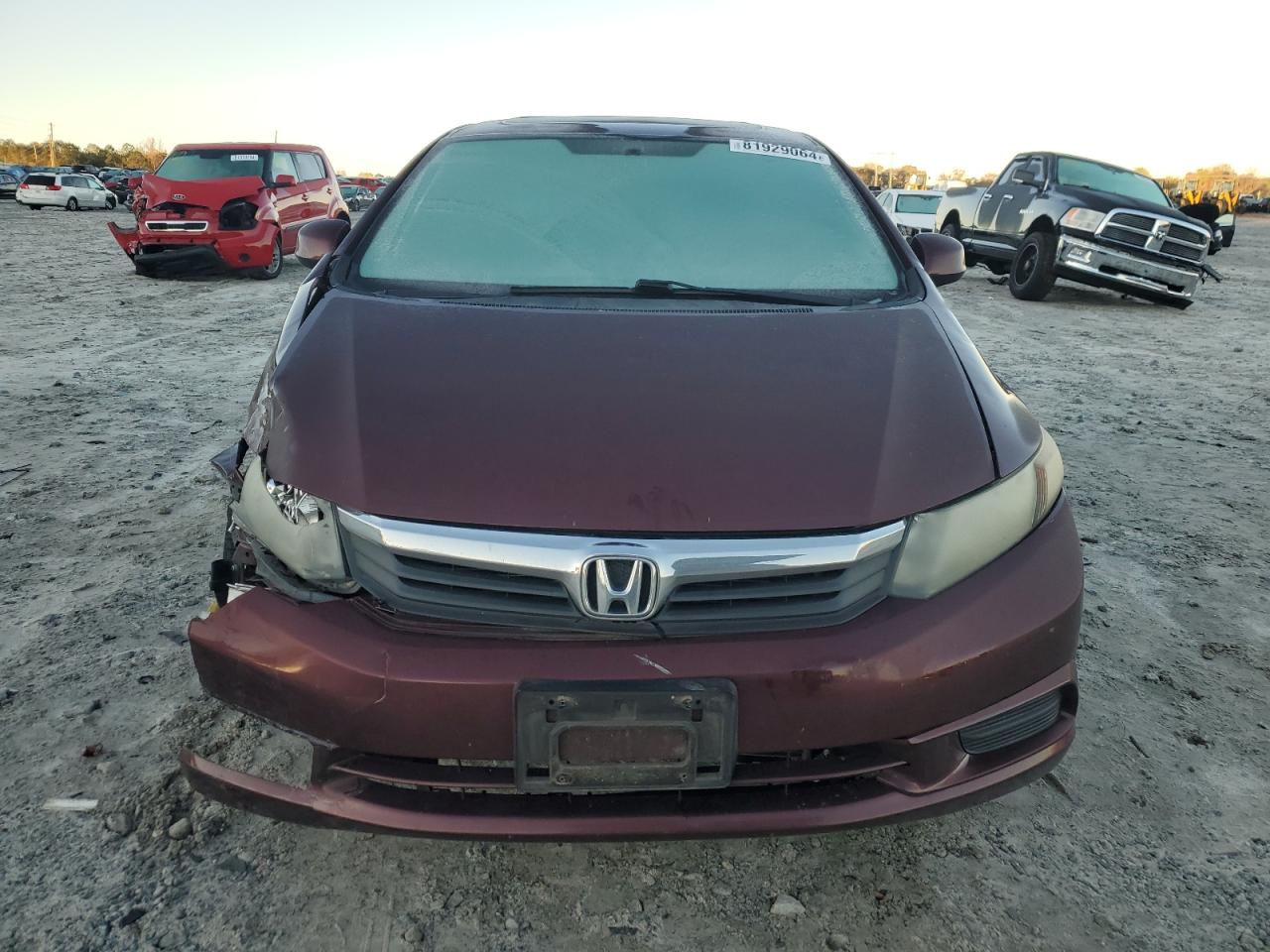2012 Honda Civic VIN 19XFB2F87CE110519 Copart auction photo, all over damage thumbnail 5