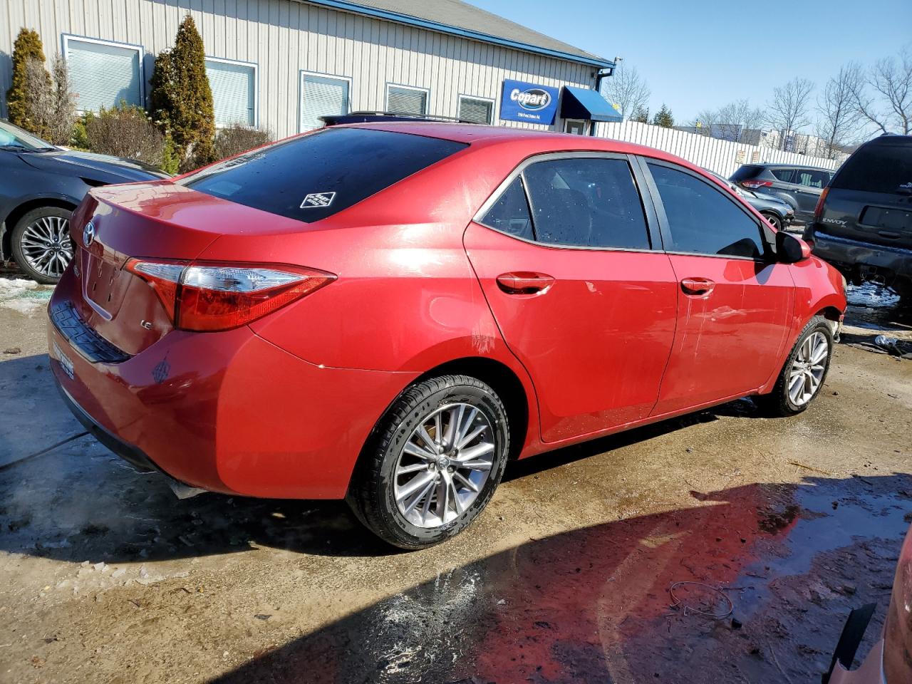 2015 Toyota Corolla VIN 2T1BURHE5FC229063 Copart auction photo, front end / rear end damage thumbnail 3