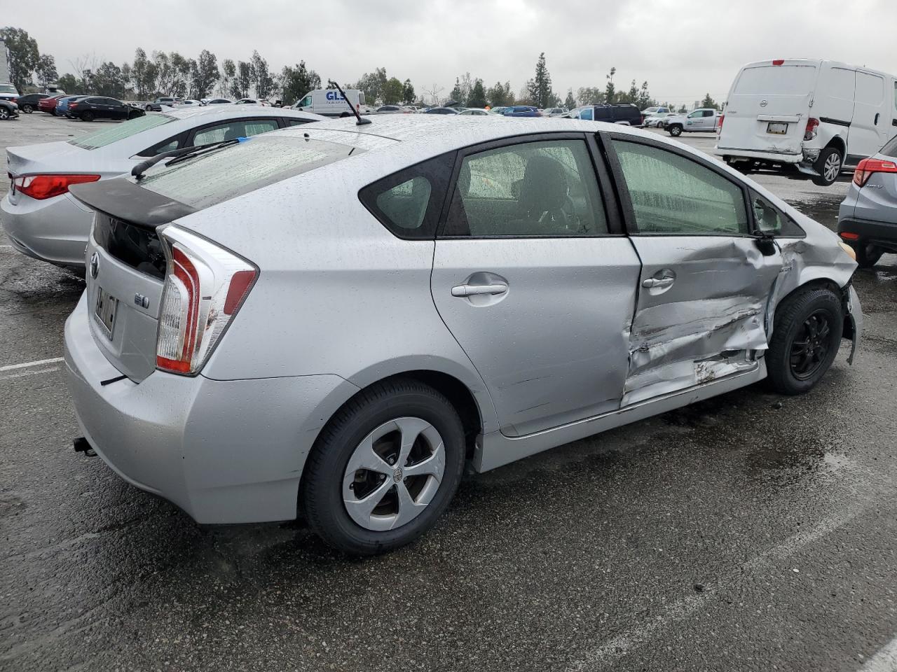 2013 Toyota Prius VIN JTDKN3DU3D5581740 Copart auction photo, side / front end damage thumbnail 3