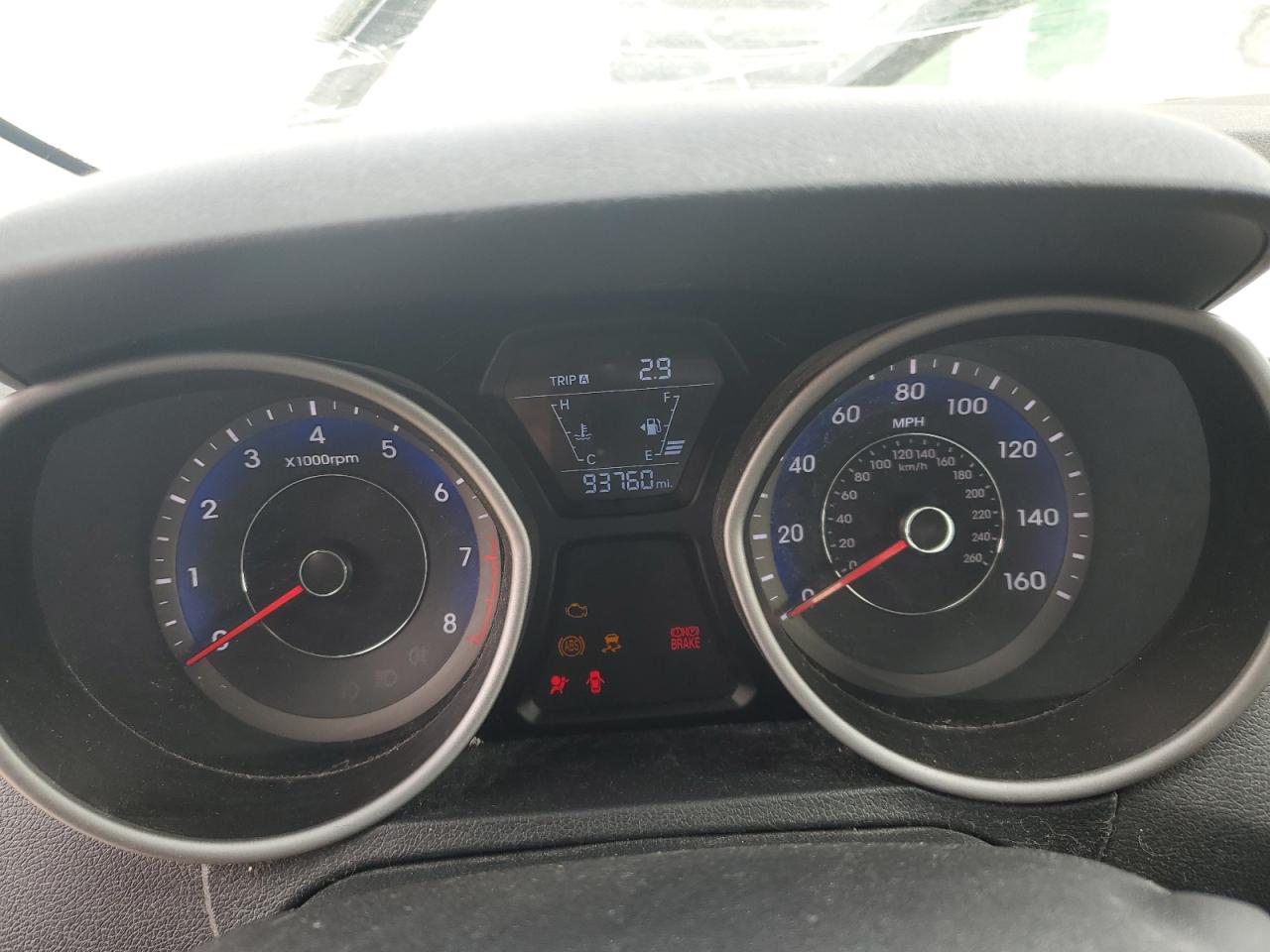 2016 Hyundai Elantra VIN KMHDH4AE0GU505725 Copart auction photo, front end / side damage thumbnail 9
