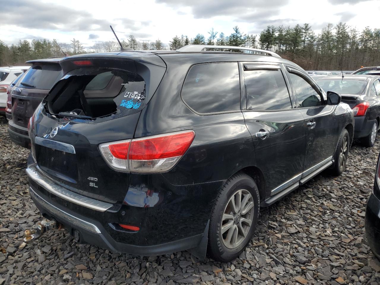 2014 Nissan Pathfinder VIN 5N1AR2MM7EC609817 Copart auction photo, front end damage thumbnail 3