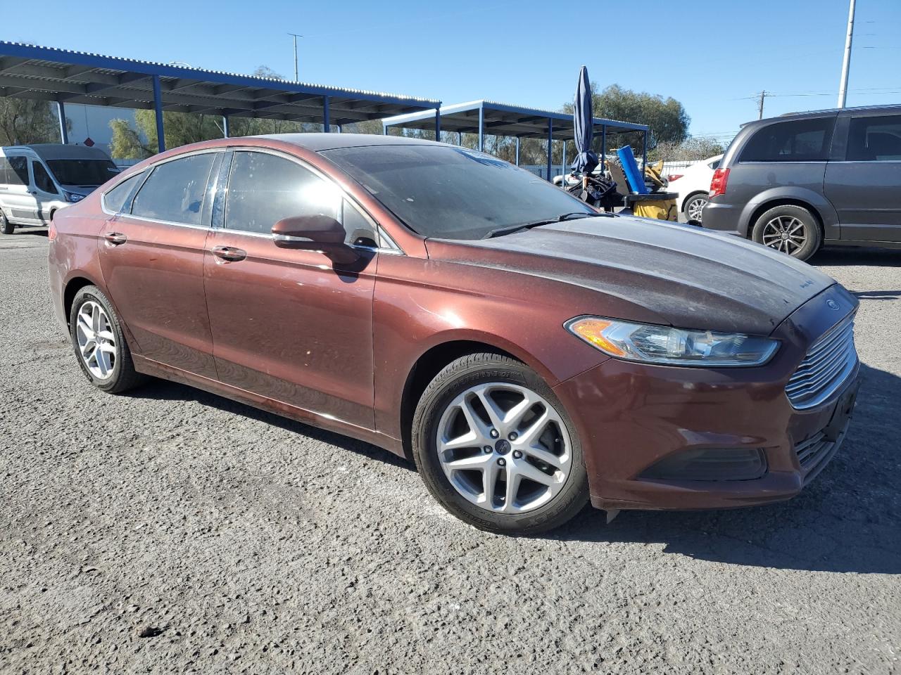 2015 Ford Fusion VIN 3FA6P0HD9FR195026 Copart auction photo, side / rear end damage thumbnail 4