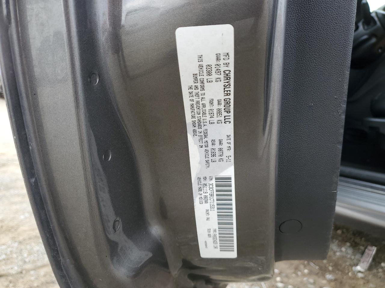 2012 Fiat 500 VIN 3C3CFFBR1CT115311 Copart auction photo, front end / side damage thumbnail 12